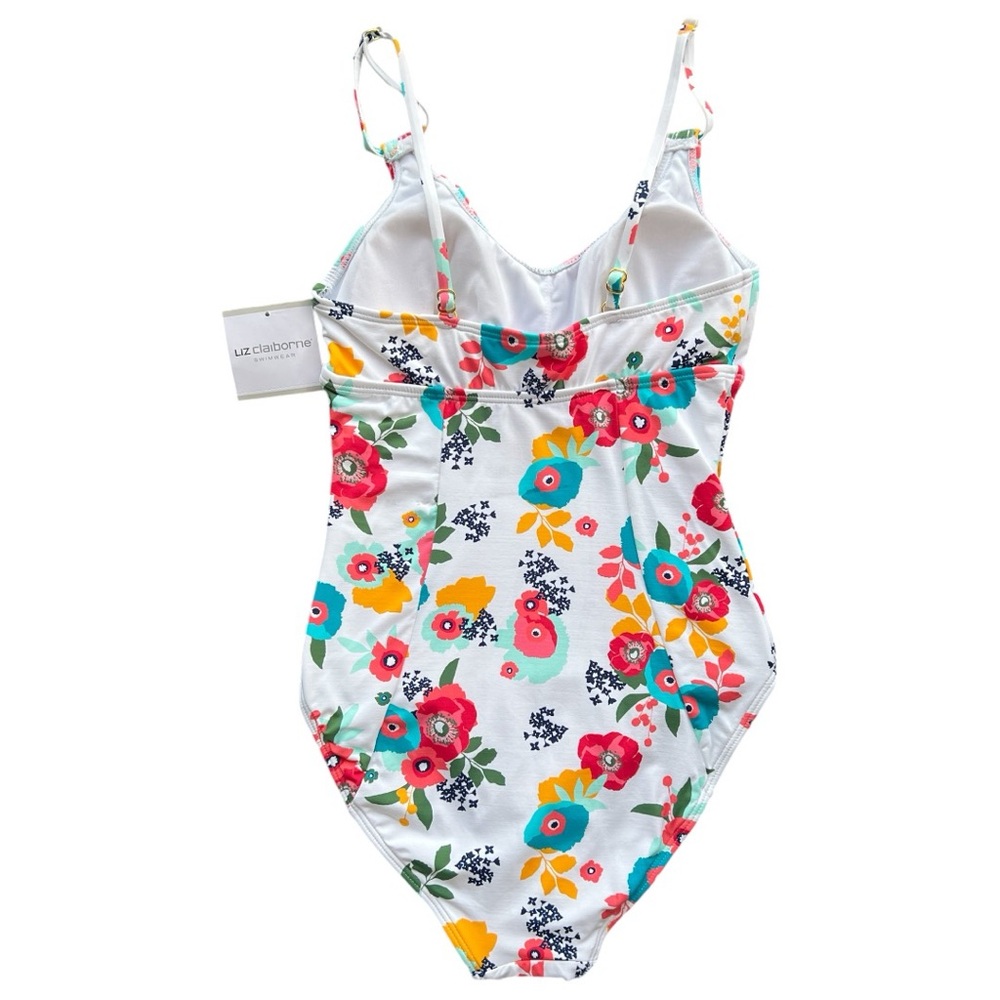 Liz Claiborne - Floral Multicolor One Piece Swim - Size 6 - Picture 2 of 10